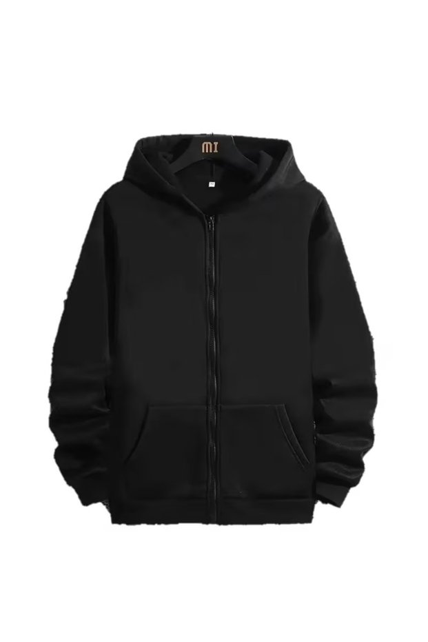 Unisex Zippered K Hooded Sweatshirt