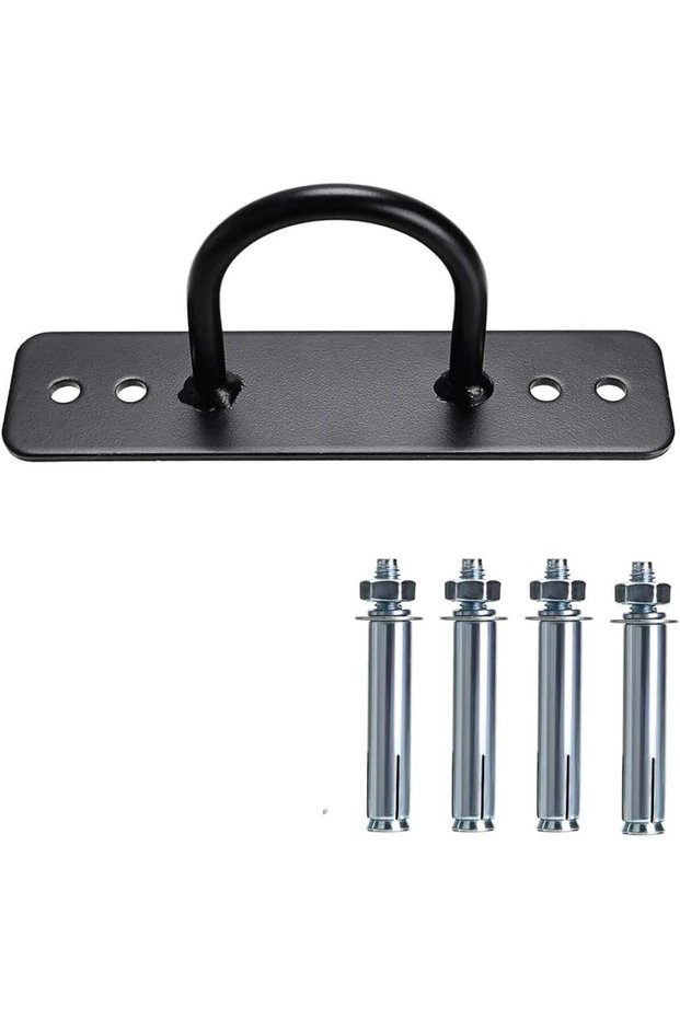 Wall and Ceiling Anchor Bracket, Steel Mount for Compatible Battle Ropes, Suspension Straps and Resistance Bands