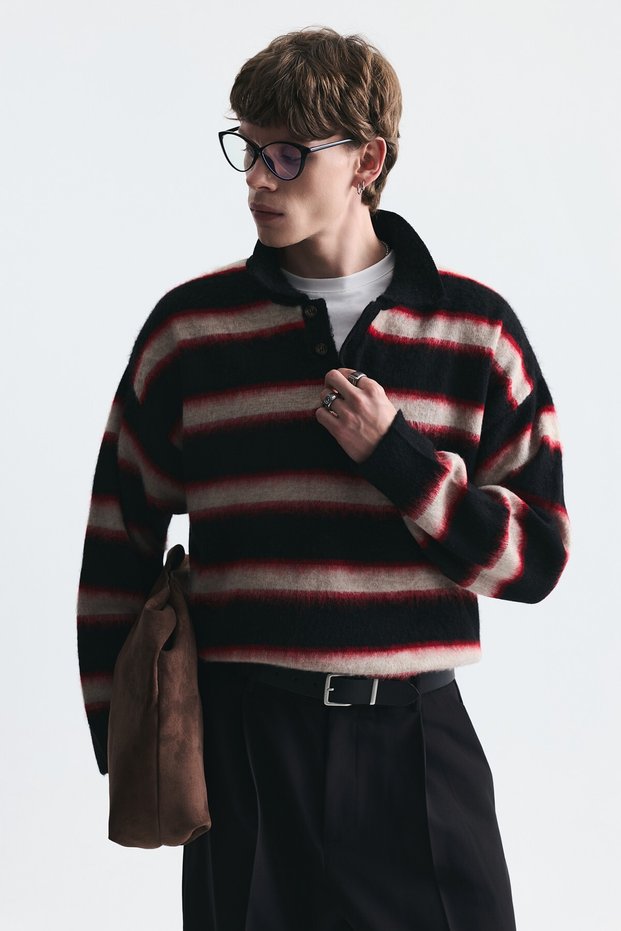 Oversize Color Block Knitwear Sweater