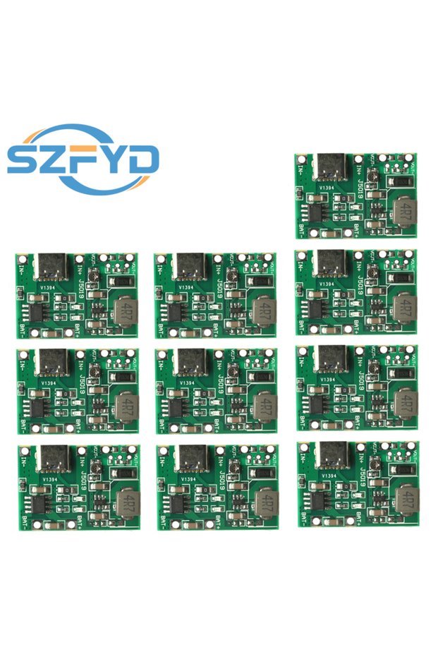 10PCS 1-10PCS DC-DC Boost Module Type-C TP4056 Charger Discharge Power Board DC4.3-27V Charging Step