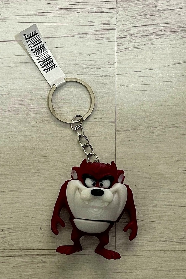 3D Printed Tasmanian Devil Figure Keychain Bag Ornament