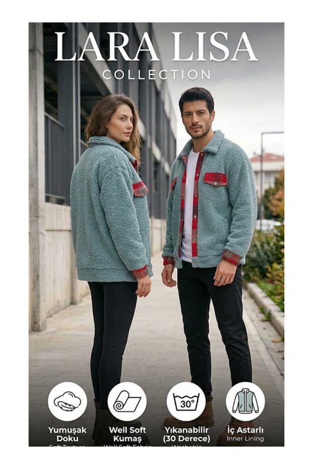 Wellsoft Lamb Feather Lined Unisex Jacket with Snap Fasteners on the Front for Women and Men