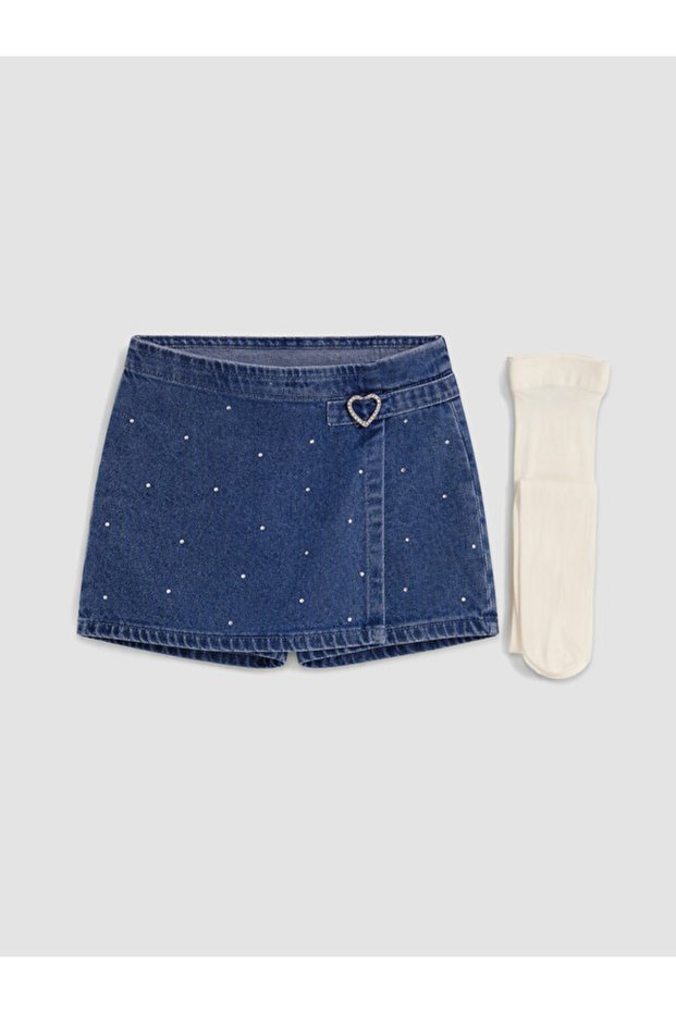 I Stone Girls' Jean Shorts and Pantyhose from Freezen Store