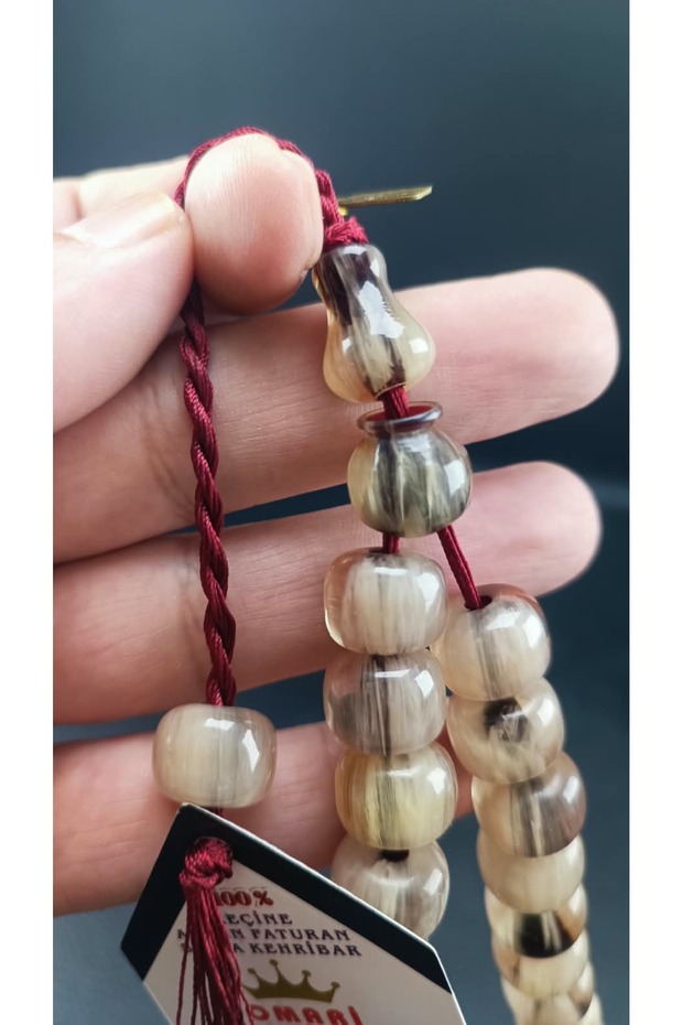 Custom Made Faturan Sıkma Amber Prayer Beads with the Signature of Master Omari̇ (10-13 mm)
