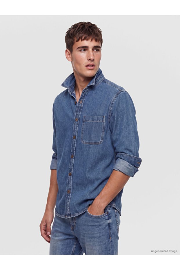 Timeless Clothing & Timeless Choices Relax Fit Men's Jean Shirt