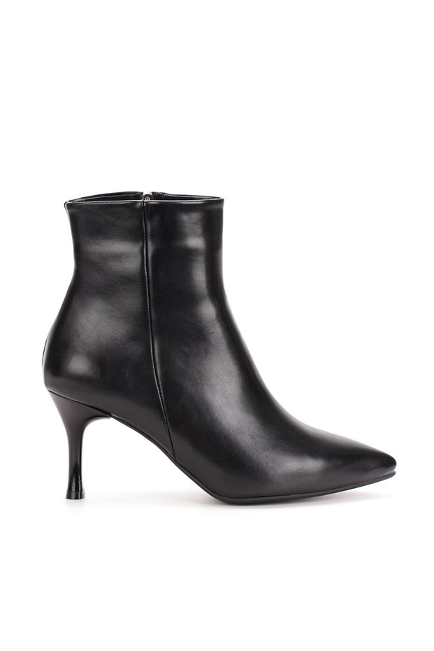 9 cm Heeled Pointed Toe Zippered Boots
