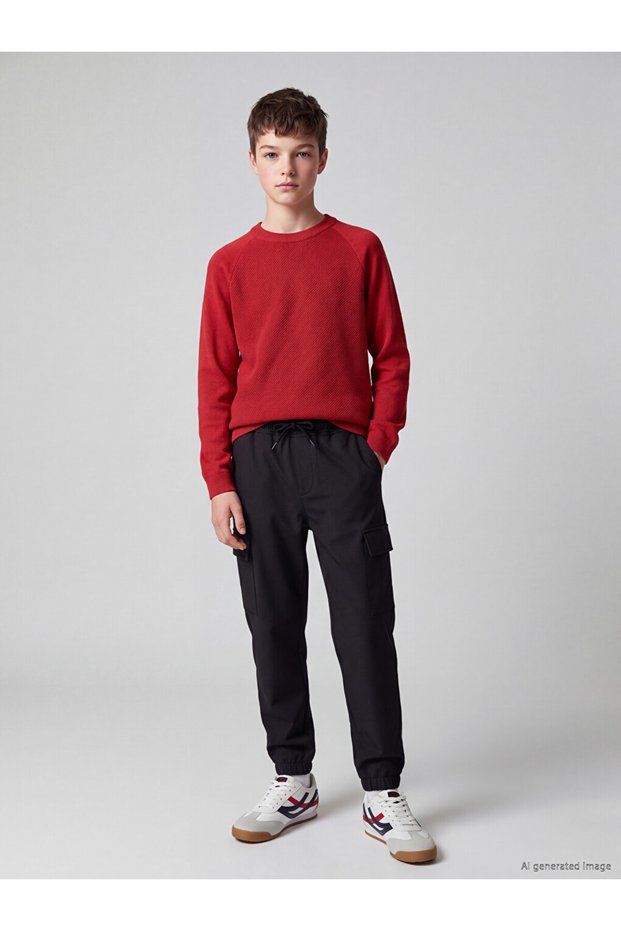 Quality Parts Boys' Fleece-Lined Cargo Pants from Çelebi Store