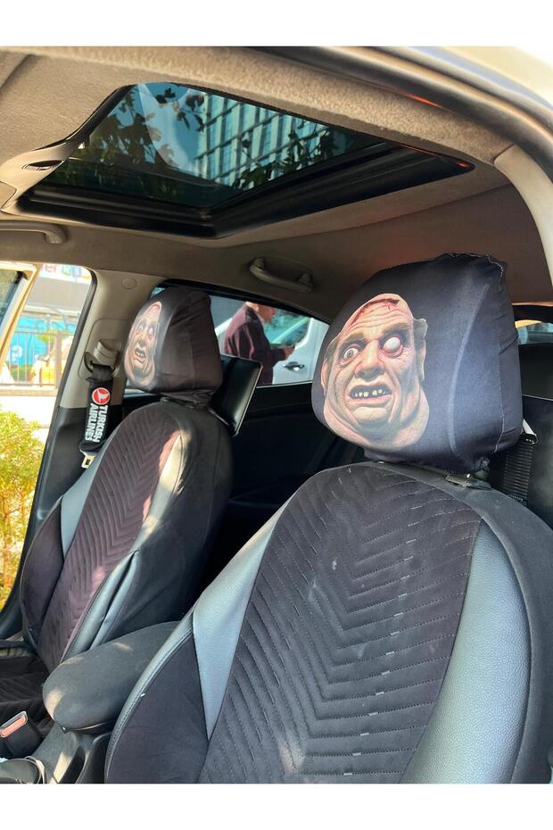 Model 10 Cork Themed Car Seat Headrest Cover 2-Piece Fun Car Accessory