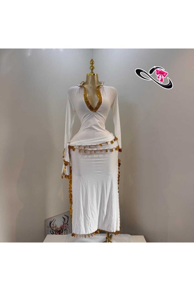 Two-Piece Stylish Belly Dance Costume