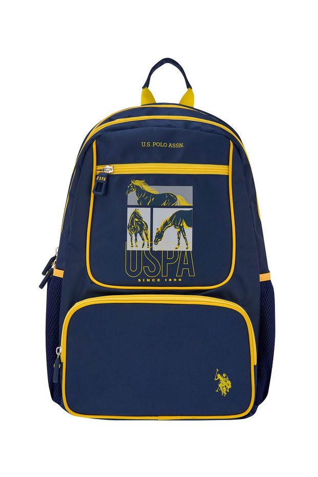 Children's Backpack Navy Blue Zebra Printed Plçan25126