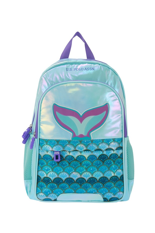 Girl's Backpack Mint Mermaid Patterned Plçan25007