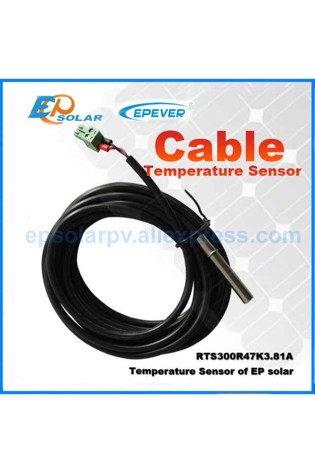 Sensor Cable EPever Remote Temperature Sensor RTS300R47K3.81A TS-R For EPever EPsolar Tracer AN BN C