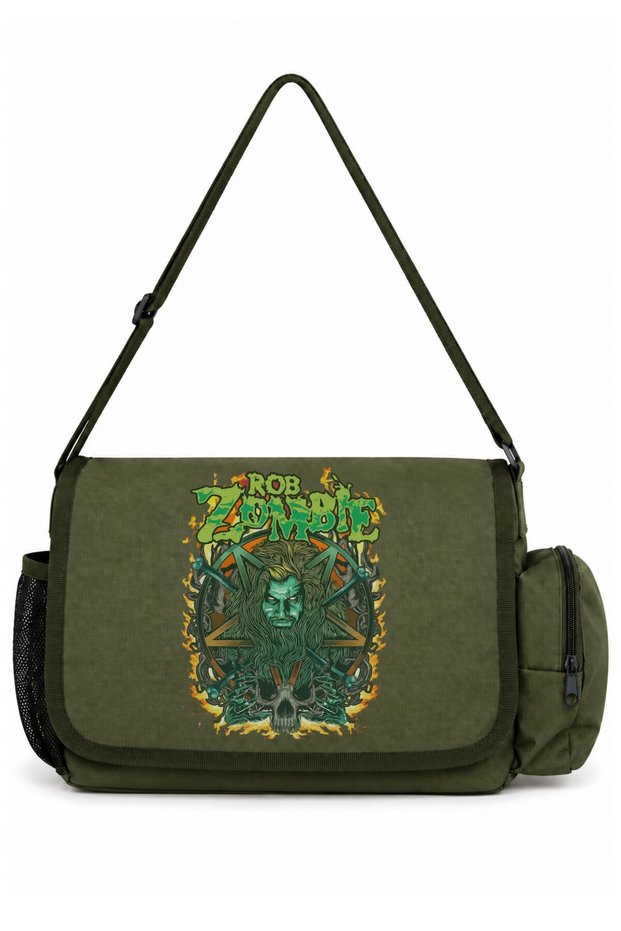 Rob Zombie Rock Metal Singer Printed School, Sports, Office Multi-Purpose Messenger Bag
