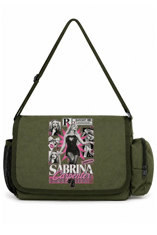 Sabrina Carpenter Singer Printed School, Sports, Office Multi-Purpose Messenger Bag