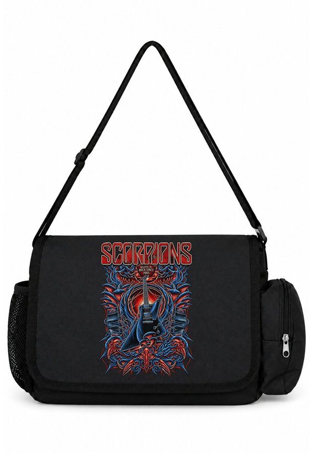 Scorpions Rock Metal Music Band Printed School, Sports, Office Multi-Purpose Messenger Bag