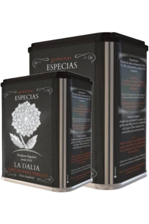 La Dalia Paella Seasoning with Saffron - Pack of 2 x 100g Tin - Traditional Spice Mix for Authentic Paella, Rice & Mediterranean Dishes