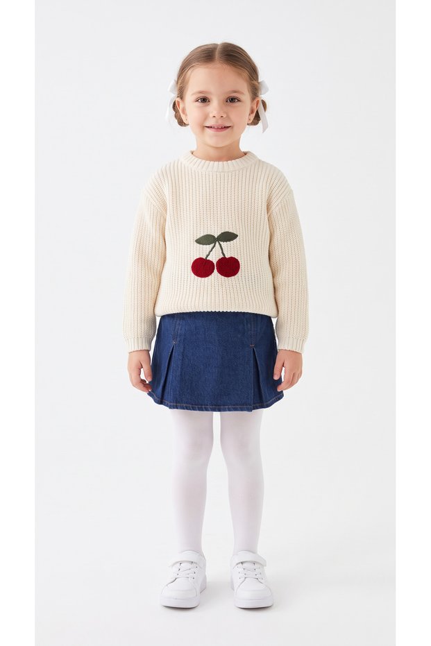 Cherry Knitwear Sweater Girls' Set