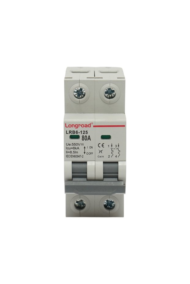Disconnector, automatic overload switch 2P, 80A, 550VDC Longroad