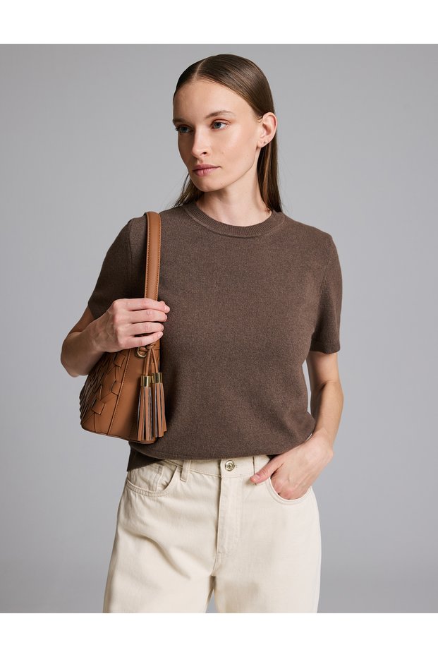Brown Slim Fit Sweater 50331426-Vr029