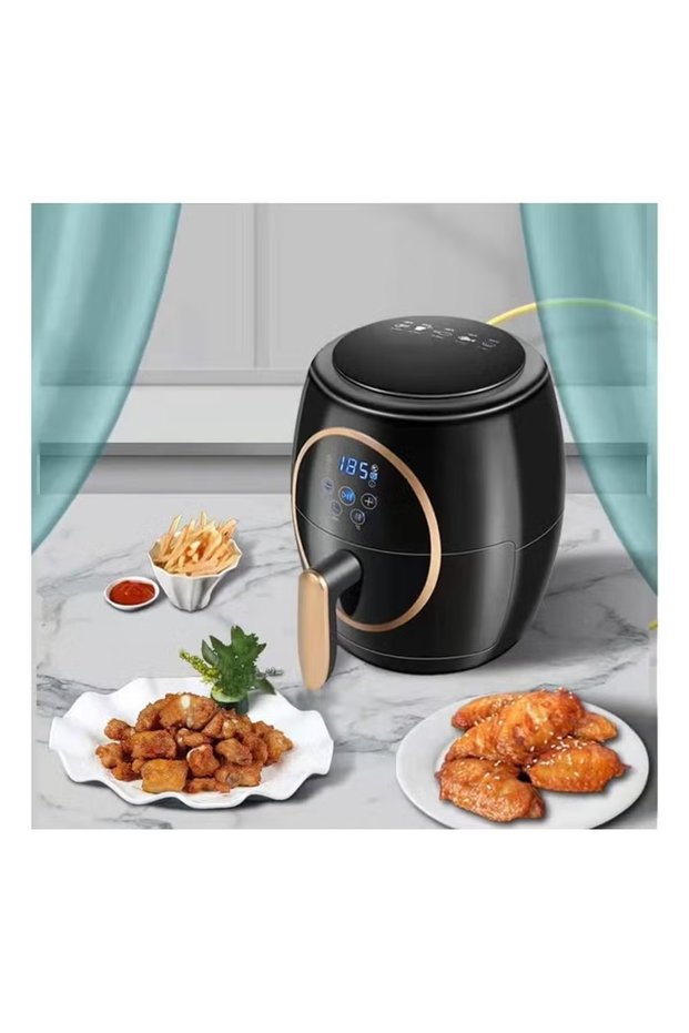 5.5L Large Capacity Air Fryer for Home Use, Touch Digital Display with 7 Pre-set Menus, Hot Air Circulation Low-fat Oil-free Fryer, Non-stick Basket Multi-function Oven