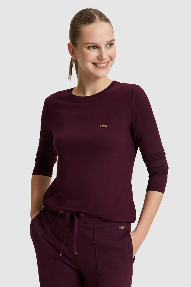 Women's Burgundy Sweatshirt 50332055-Vr180