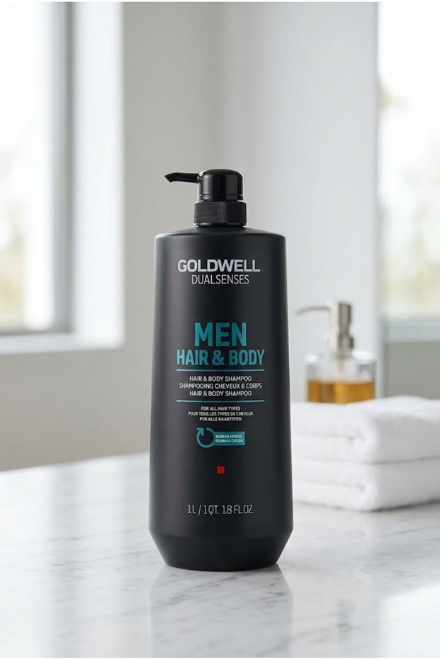 Dualsenses Men Revitalizing Hair and Body Shampoo for Men Salon Size 1000 ml - Tenroses