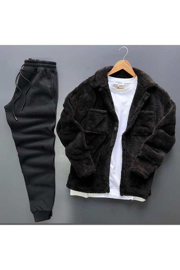 Plush Shirt - Sweatpants Set