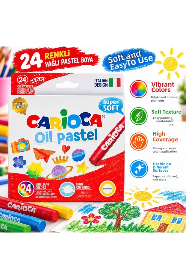 Maxi Oil Pastel Paints 24 Colors