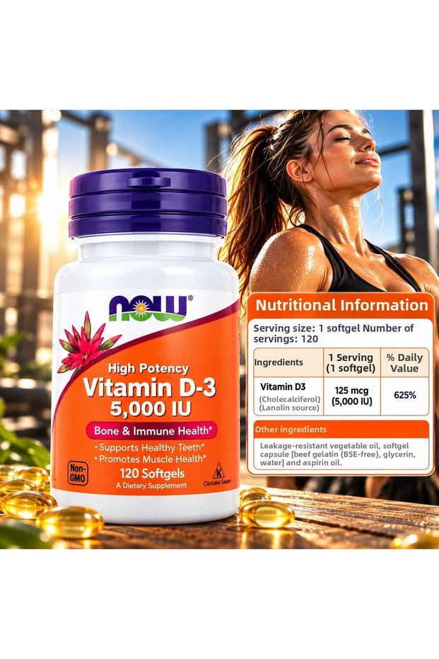 Vitamin D3 High Potency 5000 Iu 120 Softgels