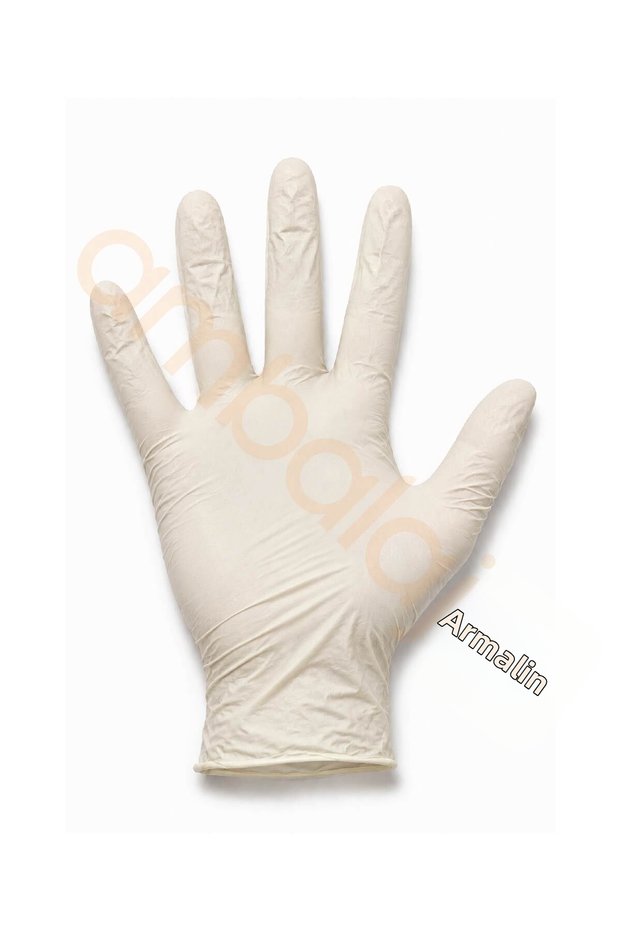 100-Pack Size S Powdered Latex Gloves – Flexible, Disposable