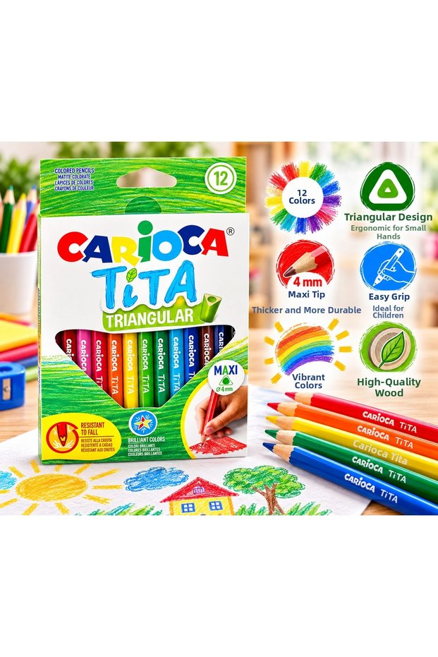 Tita Maxi Triangle Dry Paint Pen 12 Colors