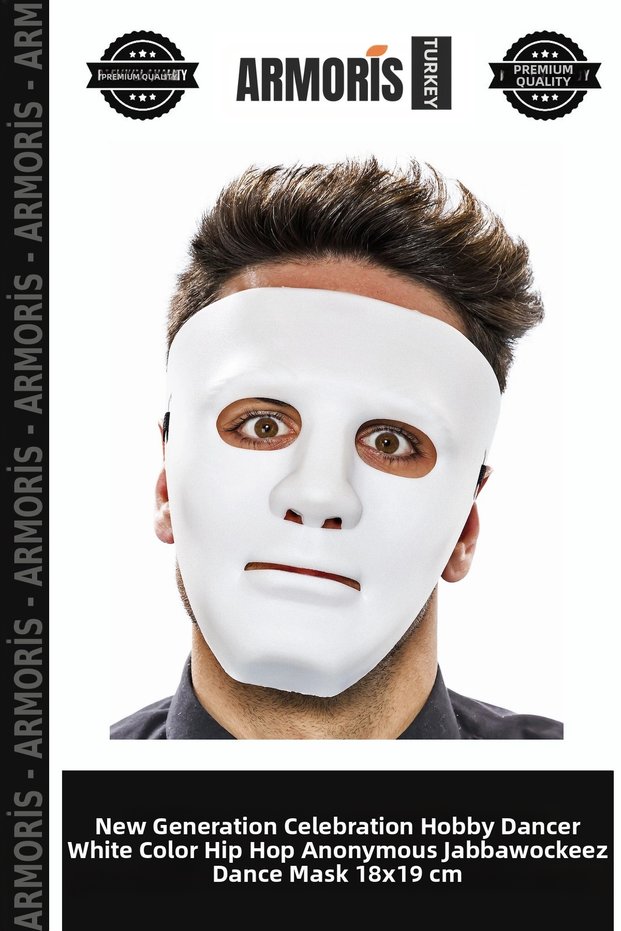 New Generation Celebration Hobby Dancer White Color Hip Hop Anonymous Jabbawockeez Dance Mask 18X19 cm