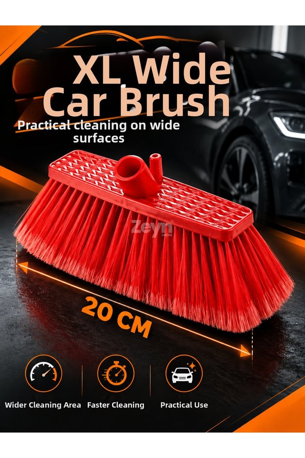 XL Car Wash Brush 20 cm Wide Head Vehicle Cleaning Brush