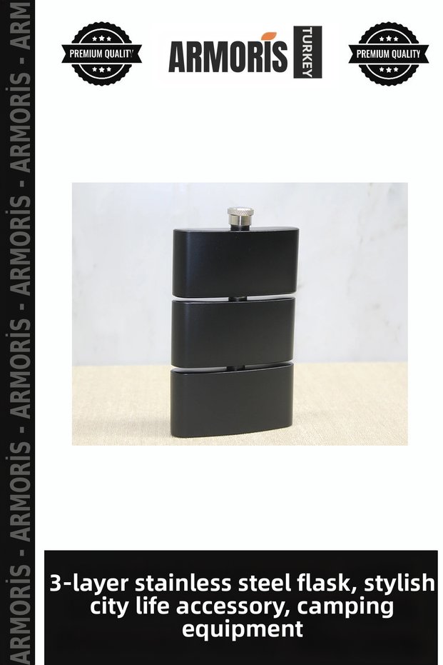 3 Layer Stainless Steel Flask City Life Stylish Accessory Camping Equipment