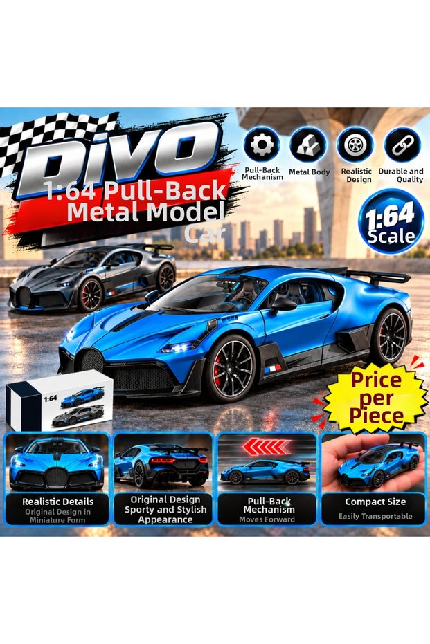 Rw8364 1:64 Di̇vo Check and Drop Car Licensed Metal Model Car (the Price Is for One Piece)