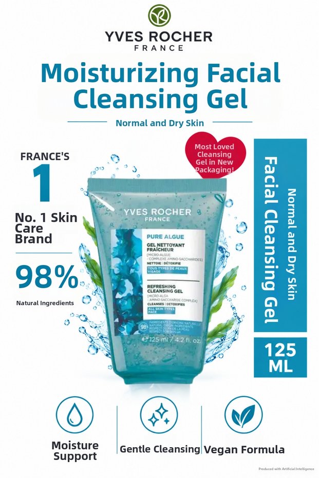 Prebiotic Revitalizing Face Wash Gel 125 ml - Moisturizing Antioxidant Care for Normal and Dry Skin