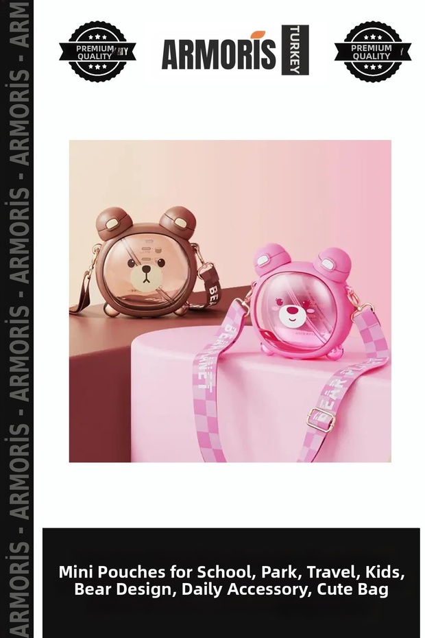 Little Hands School Park Travel Children's Water Bottle Teddy Bear Water Bottle Daily Accessory Cute Container