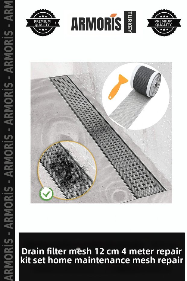 Drain Strainer Fly Screen 12 cm 4 Meters Repair Kit Repair Set Home Maintenance Tulle Repair