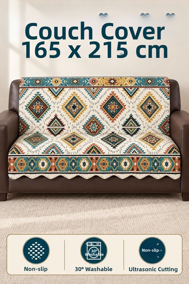 Multi-Purpose Velvet Sofa Cover with Non-Slip Sponge 165X215 cm Modern Bohemian Sofa Bed Throw Picnic Tablecloth Alk9