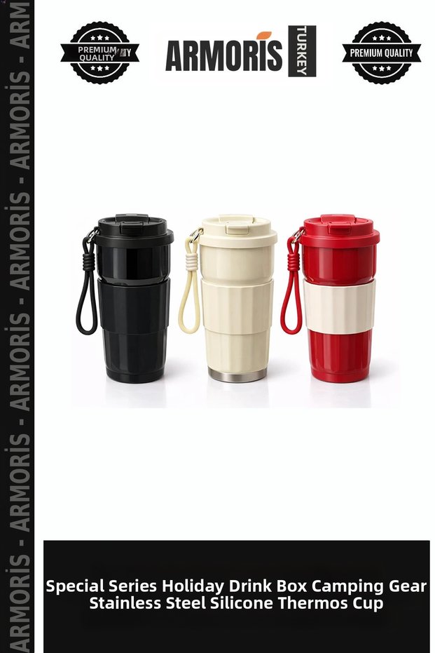 Special Series Holiday Supplies Beverage Box Camping Equipment Stainless Steel Thermos Cup with Silicone