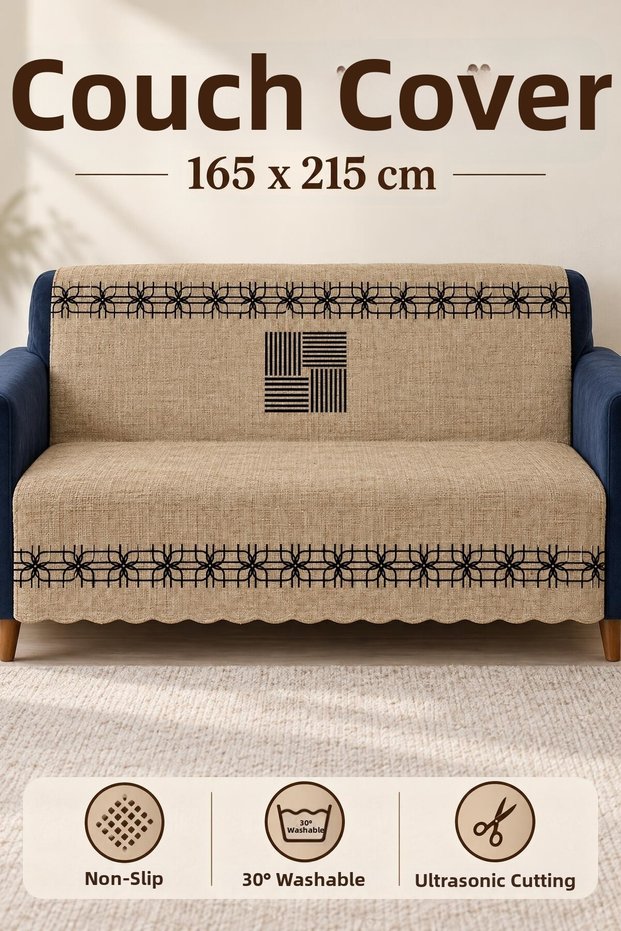 Multi-Purpose Velvet Sofa Cover with Non-Slip Sponge 165X215 cm Modern Bohemian Sofa Bed Throw Picnic Tablecloth Alk3