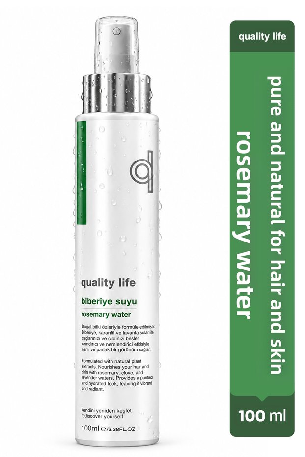 Pure Rosemary Water Hair Skin Toner 100% Natural Vegan Fast Lengthening and Anti-Hair Loss Effect