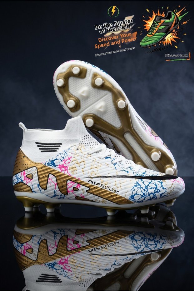 Air Bm Laliga - Mg/Fg/Ag - Multi Ground Sock Style Cleats Football Shoes Youth Adult Child All Numbers