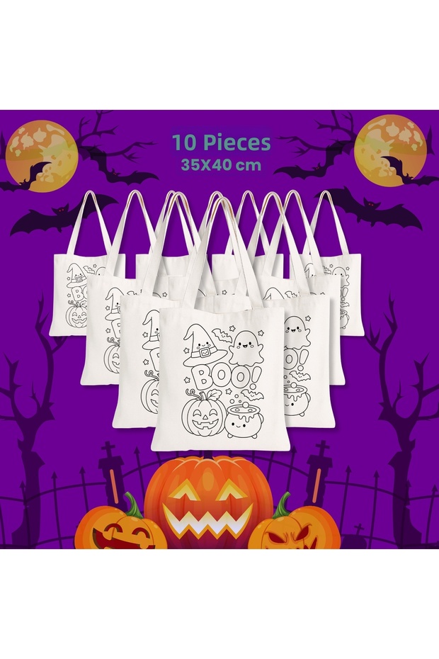 Halloween - Halloween - Boo Paintable Cloth Bag - Hobby Painting Bag
