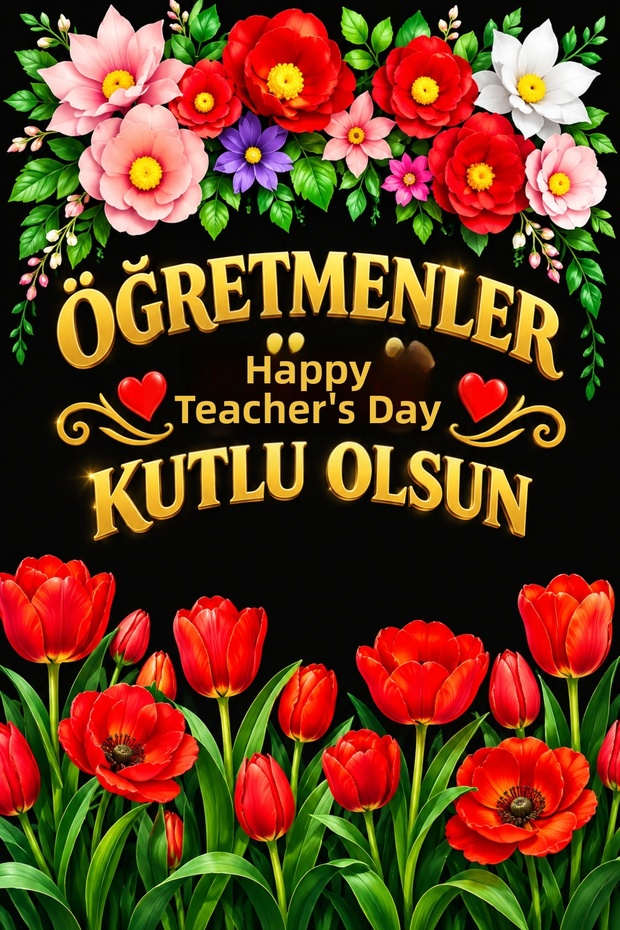 24 November Happy Teachers' Day, School Event Fabric Backdrop