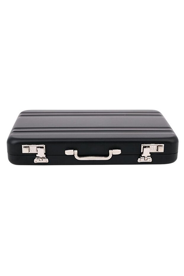 1pcs New Metal Storage Box Portable Handheld Storage Box Mini Briefcase Luggage Business Bank Card B