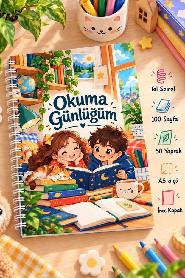 My Reading Journal for Kids/Book Tracking and Assessment Notebook/A5 Spiral Bound/Fine Cover