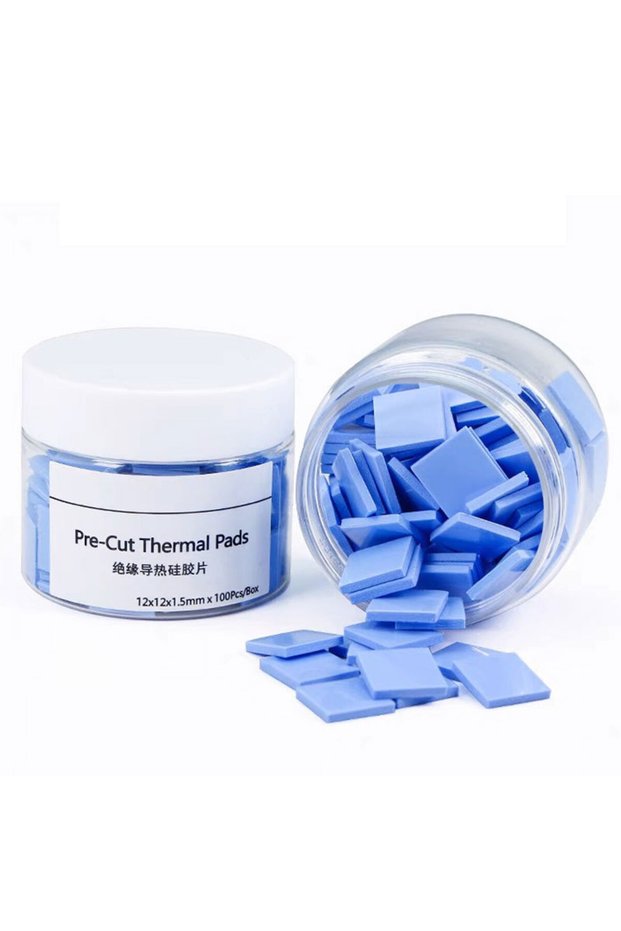 Blue 100PCS Thermal Insulating Silicone Sheet High Temperature Resistance Motherboard CPU IC GPU Rep