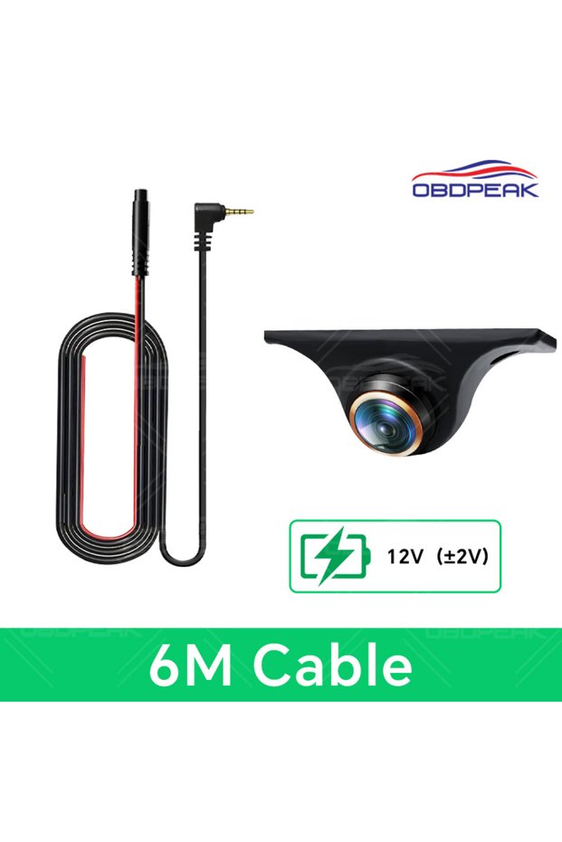 OBDPEAK 6M Cable AHD 1080P Car Rear View Camera 170° Fisheye Golden Lens Full HD Night Vision Vehicl