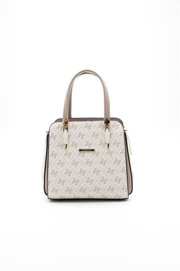 Beige - Sand Monogram Women's Handbag Sp1136